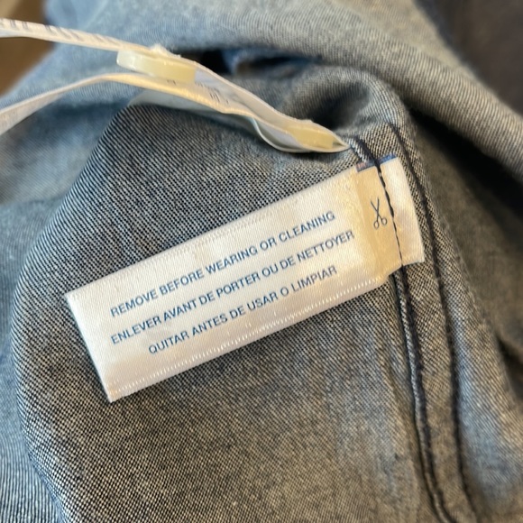 Tommy Hilfiger Button Up Casual Dress Shirt Navy Blue - Picture 6 of 9